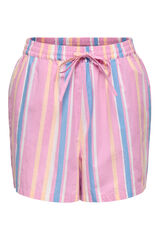 Only Calções às riscas  rosa