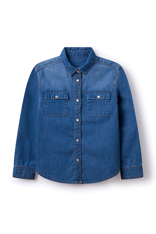 Springfield Kids Blusa denim menina azul