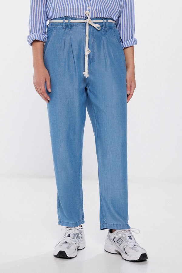 Springfield Pantalón Chino Tencel azul