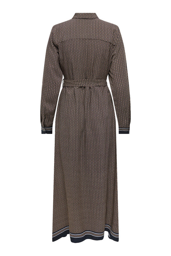 Only Vestido largo camisero negro