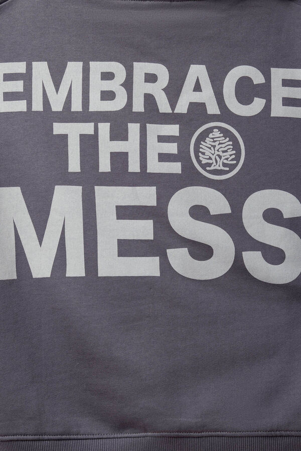 Springfield Kids Sudadera con capucha "Embrace the mess" ni&ntilde;o gris
