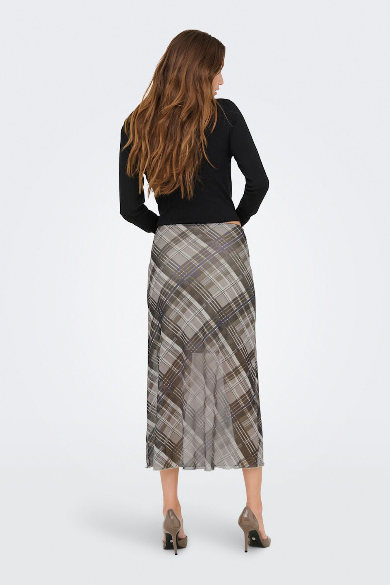 Only Saia midi de chiffon 