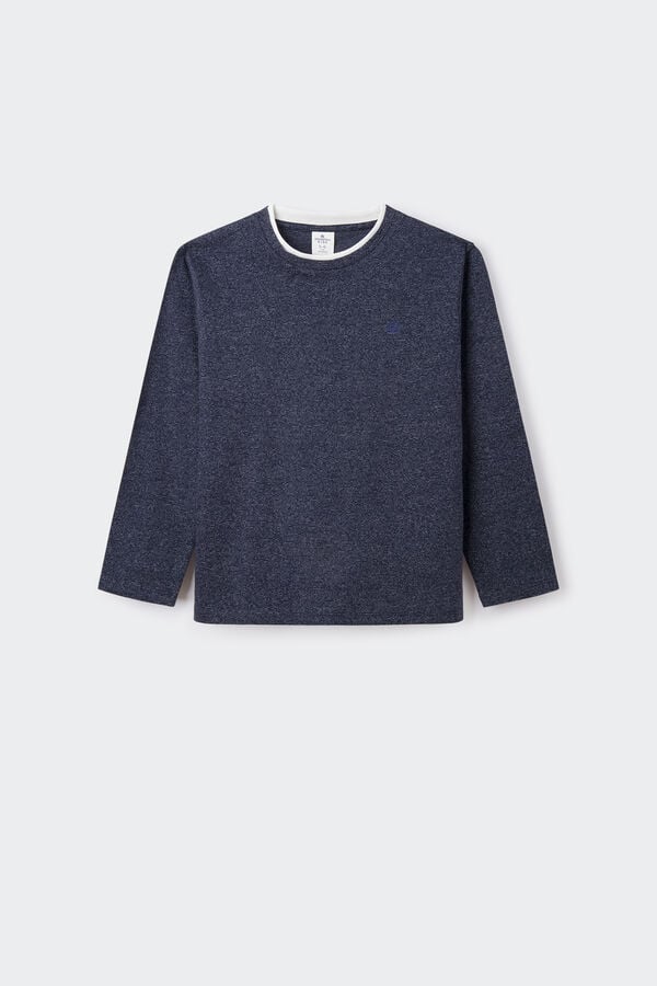 Springfield Kids T-shirt microrrisca menino azul