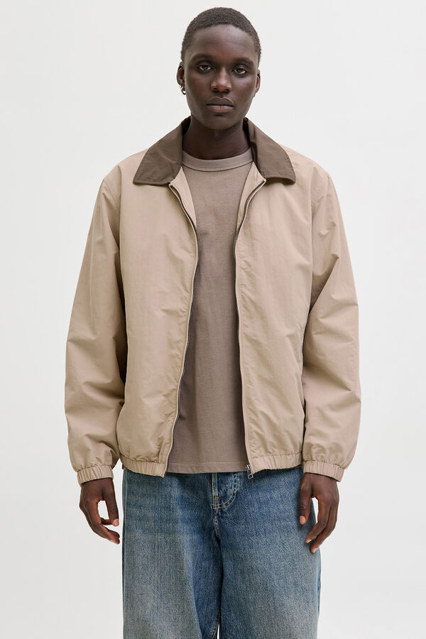 Jack & Jones Jaqueta curta com barra franzida cru
