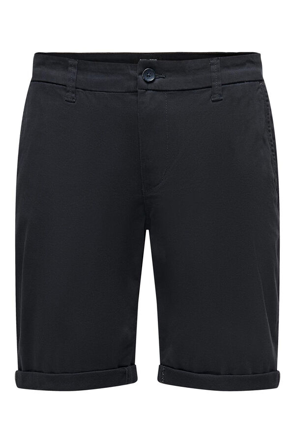 Only & Sons Bermuda estilo chino azul