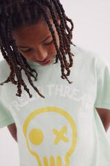 Springfield Kids Camiseta com caveira de menino verde