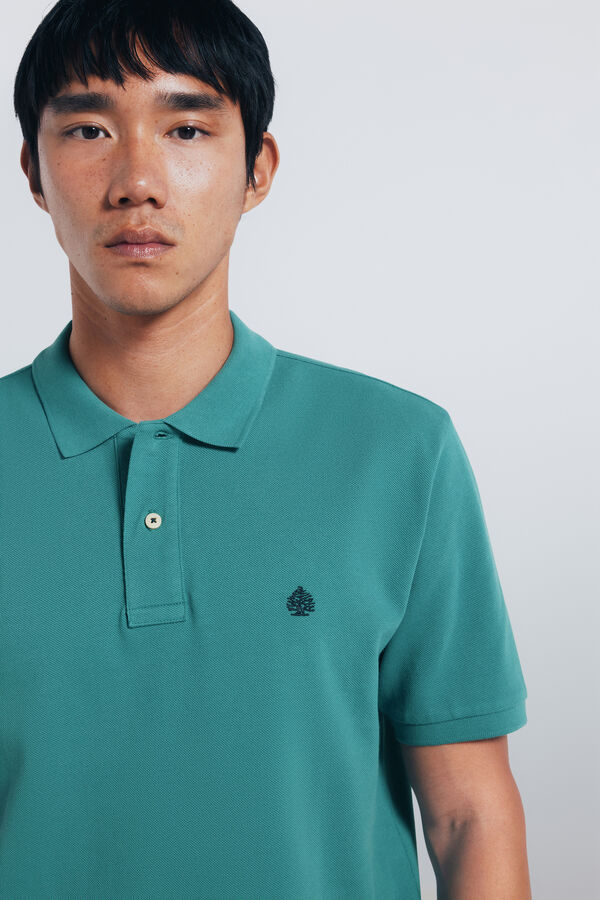 Springfield Polo piqu&eacute; b&aacute;sico regular fit verde