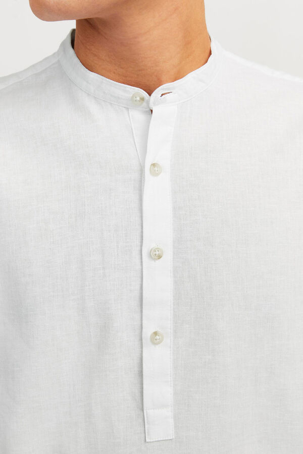 Jack & Jones Camisa con cuello mao blanco