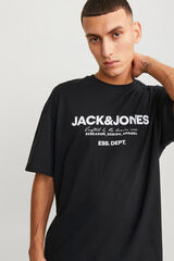 Jack & Jones Camiseta relaxed fit logo negro