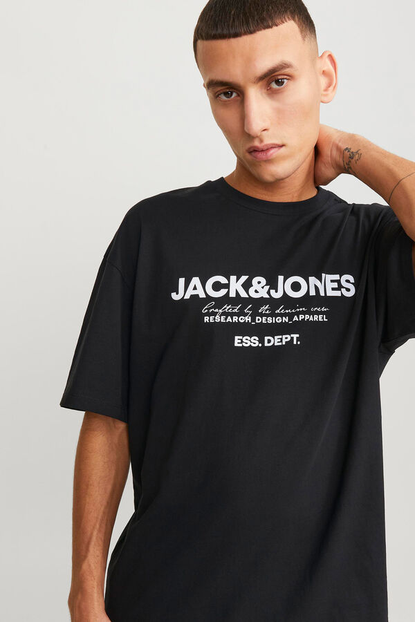 Jack & Jones Camiseta relaxed fit logo negro