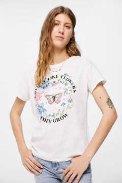 Springfield T-shirt "Love is like flowers" camel