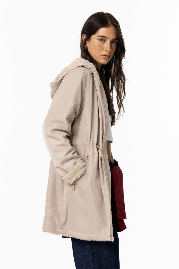 Tiffosi Chaqueta Reversible con Capucha beige