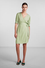 Pieces Vestido midi de manga curta. verde