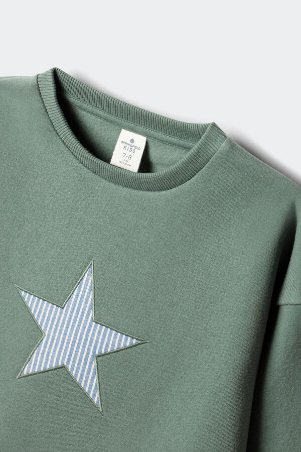 Springfield Kids Sudadera Estrella ni&ntilde;a verde