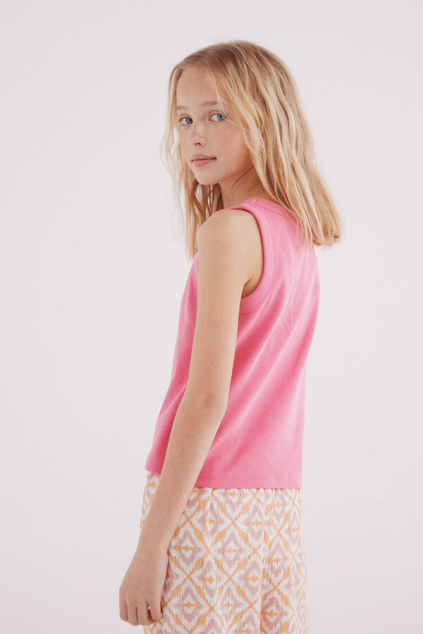 Springfield Kids malha de malha com alças para menina rosa