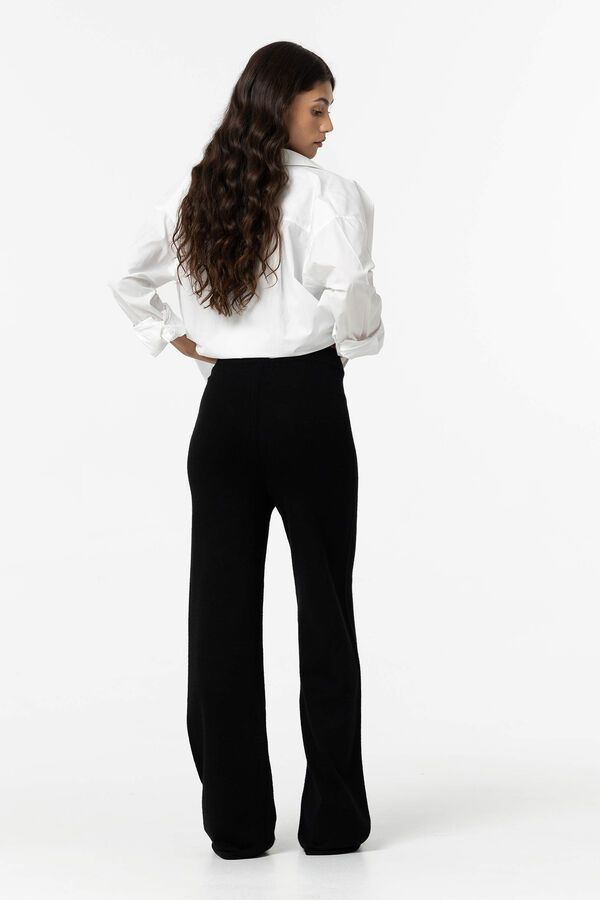 Tiffosi Cal&ccedil;as Wide Leg preto