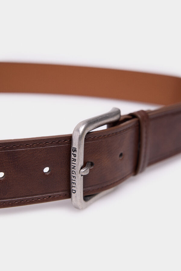 Springfield Cintur&oacute;n b&aacute;sico marr&oacute;n