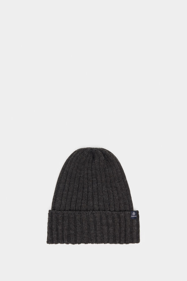 Springfield Gorro beanie básico canalé gris oscuro