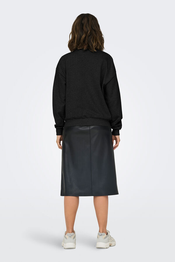 JDY Sudadera de cuello redondo negro