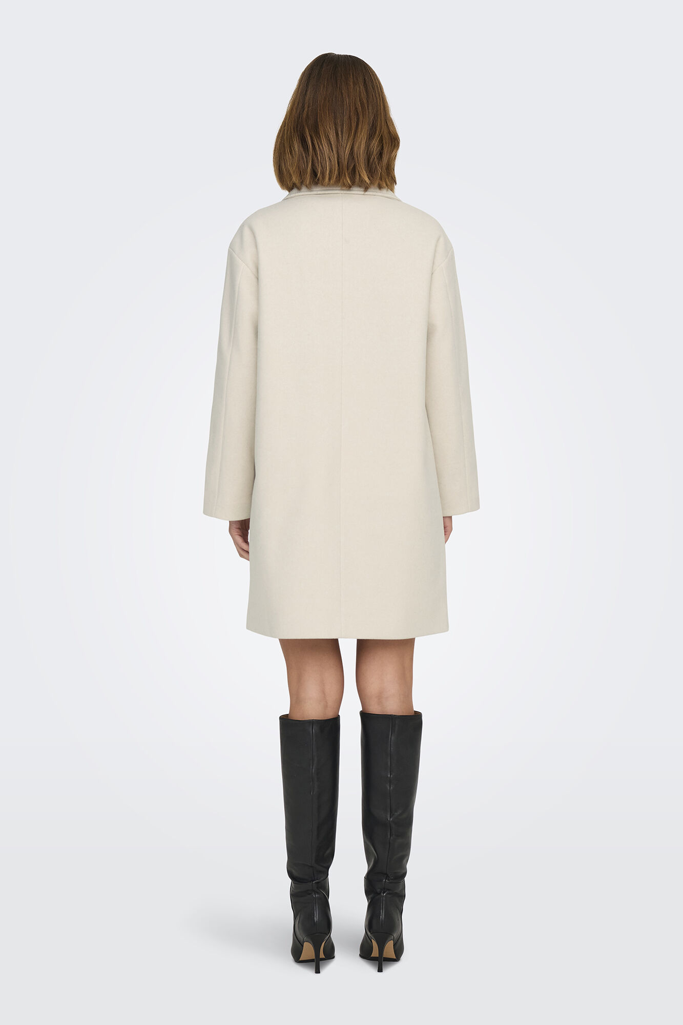 Only Abrigo de pa&ntilde;o cruzado