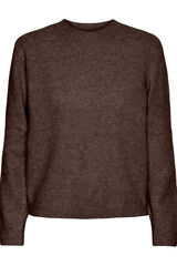 Pieces Jersey jaspeado redondo marr&oacute;n
