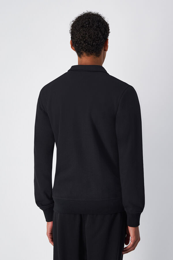 Champion Sudadera abierta de algodón hombre negro