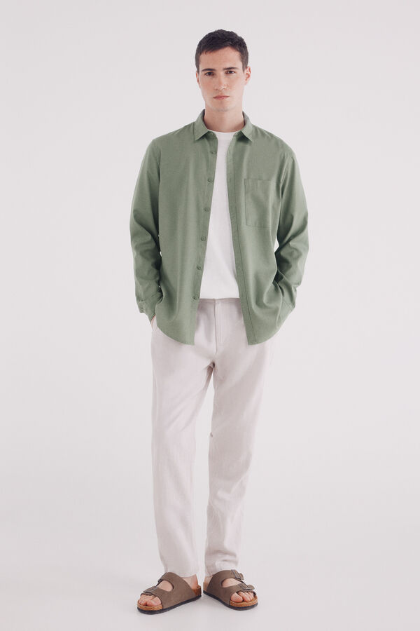 Springfield Camisa Tencel verde