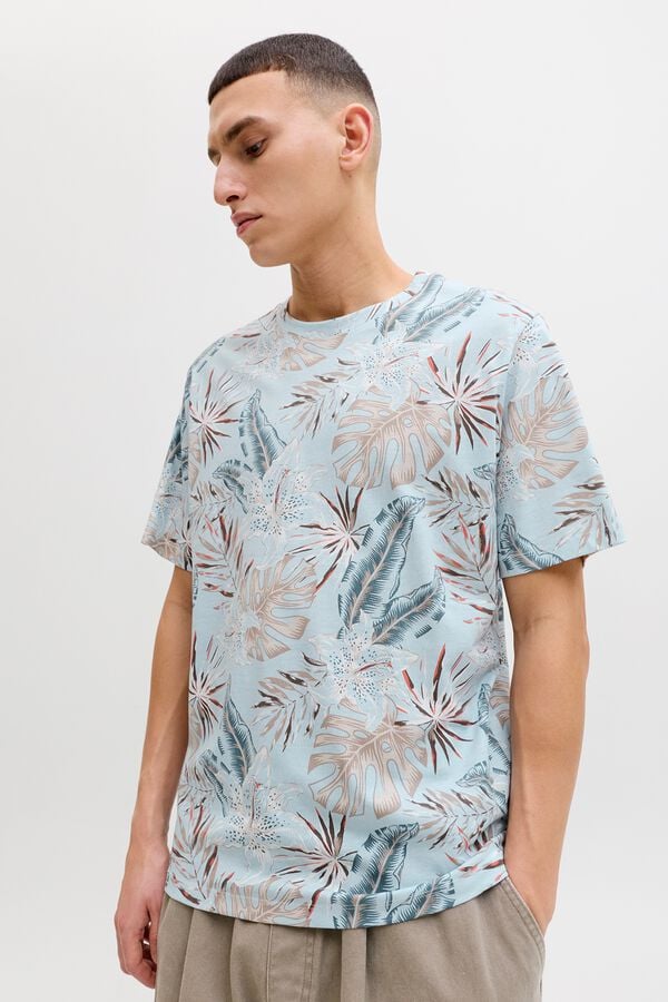 Jack & Jones T-shirt regular fit estampada azul