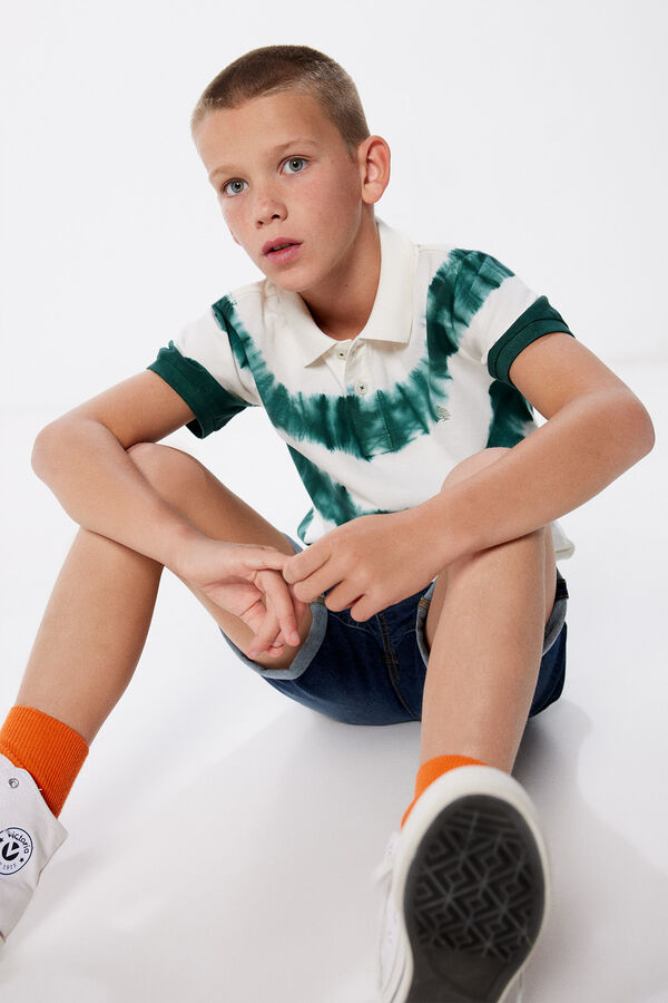 Springfield Kids Polo tye dye menino verde