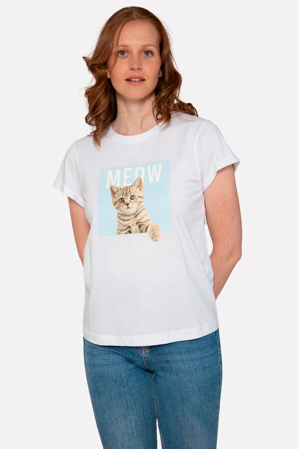 Brave Soul T-shirt de manga curta estampada branco