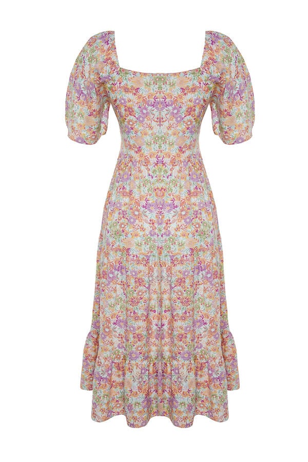 Trendyol Vestido midi escote coraz&oacute;n verde