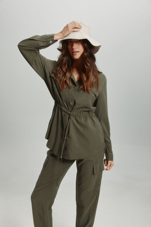 Only Casaco cargo cinzento