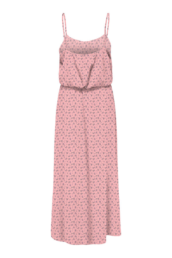 Only Vestido comprido com al&ccedil;as rosa
