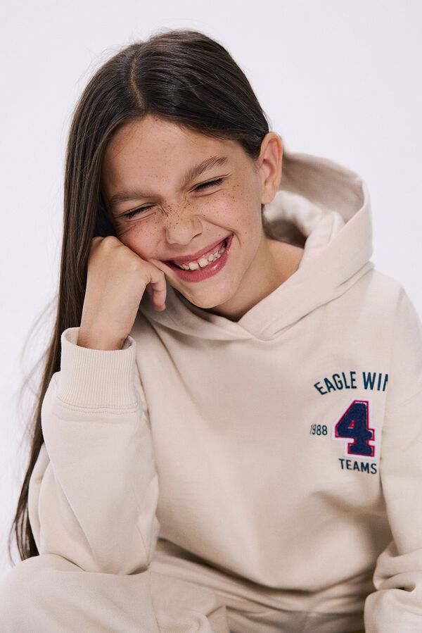 Springfield Kids Sudadera capucha Eagle Wings ni&ntilde;a beige