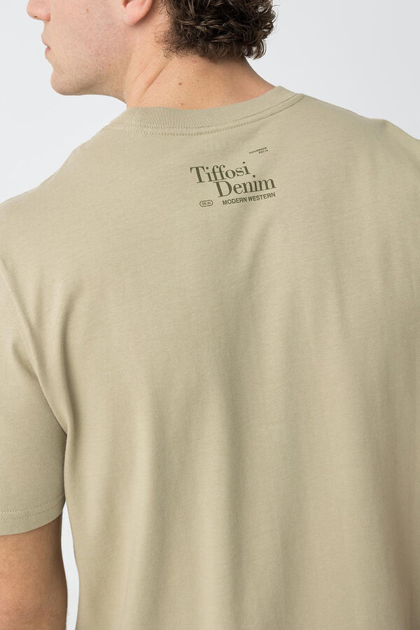 Tiffosi T-shirt estampada bege