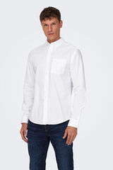 Only & Sons Camisa oxford branco