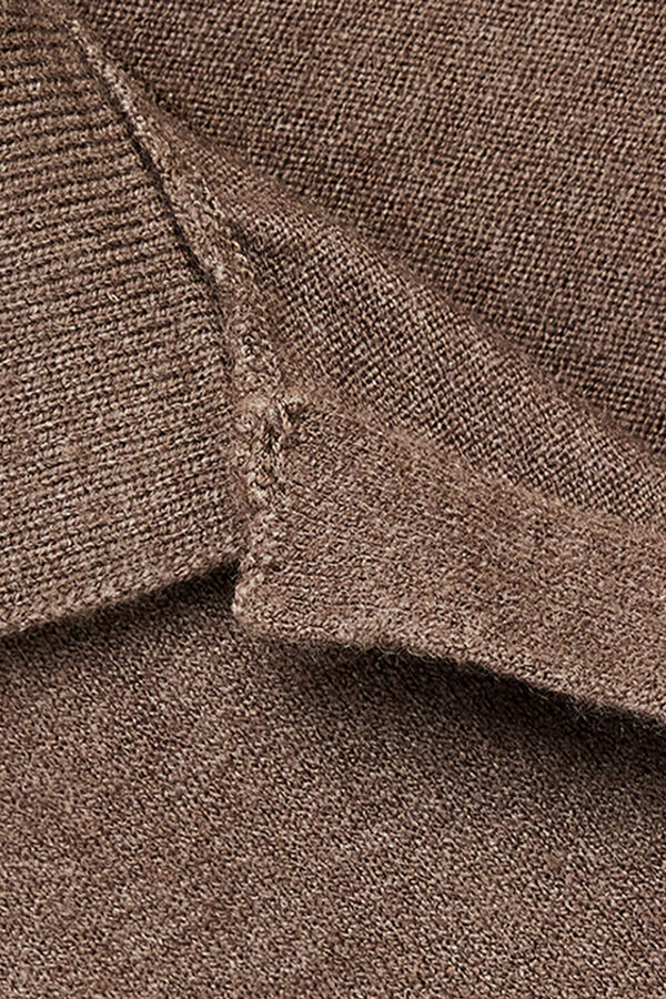 Koton Chaleco de corte est&aacute;ndar con cuello polo marr&oacute;n