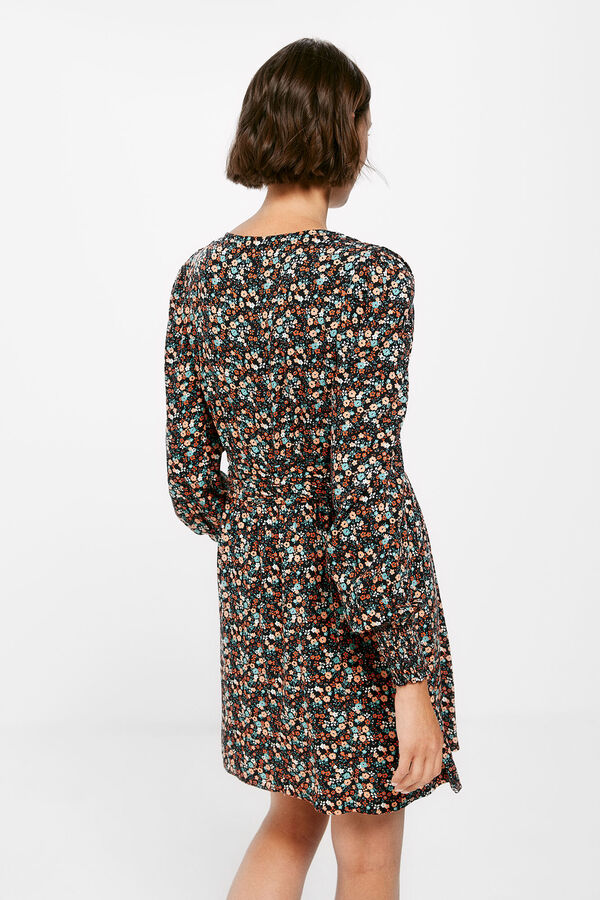 Springfield Vestido Corto Entallado Estampado azul