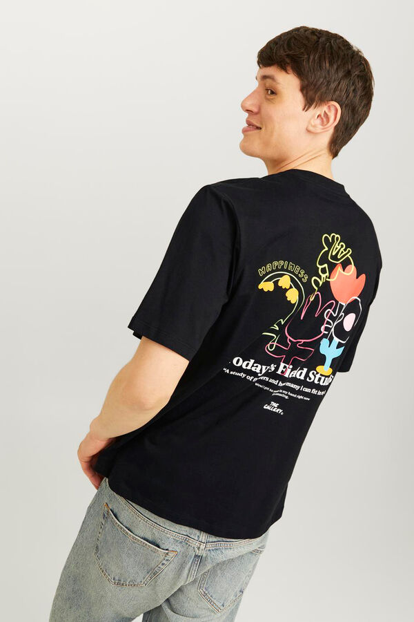 Jack & Jones Camiseta loose fit estampa negro