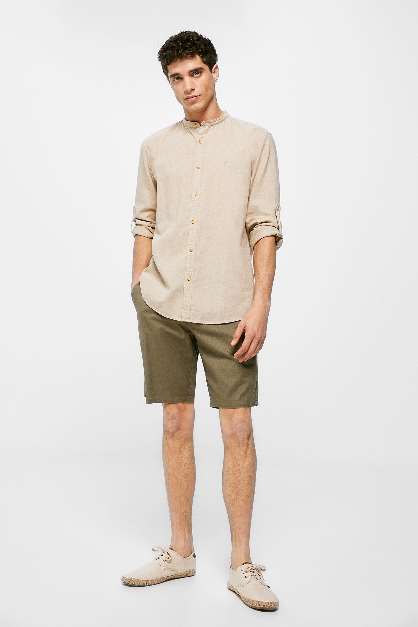 Springfield Bermuda lino con vivo