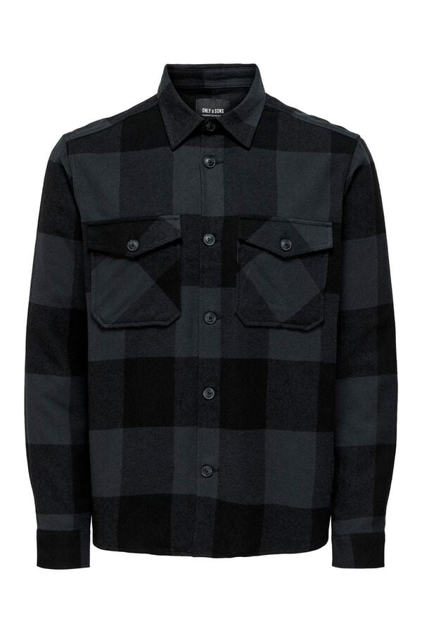 Only & Sons Camiseta xadrez regular fit azul