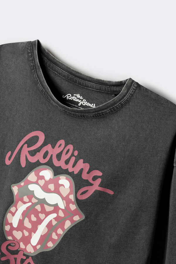 Springfield Kids Camiseta manga larga Rolling stones ni&ntilde;a. gris
