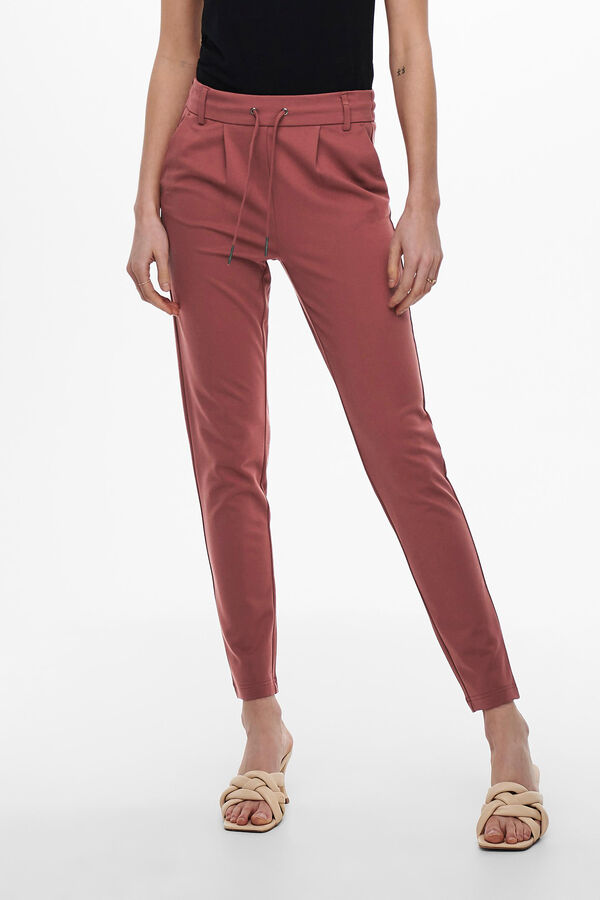 Springfield Pantalón fluído de corte clásico rojo