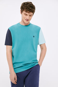 Springfield Camiseta color block turquesa