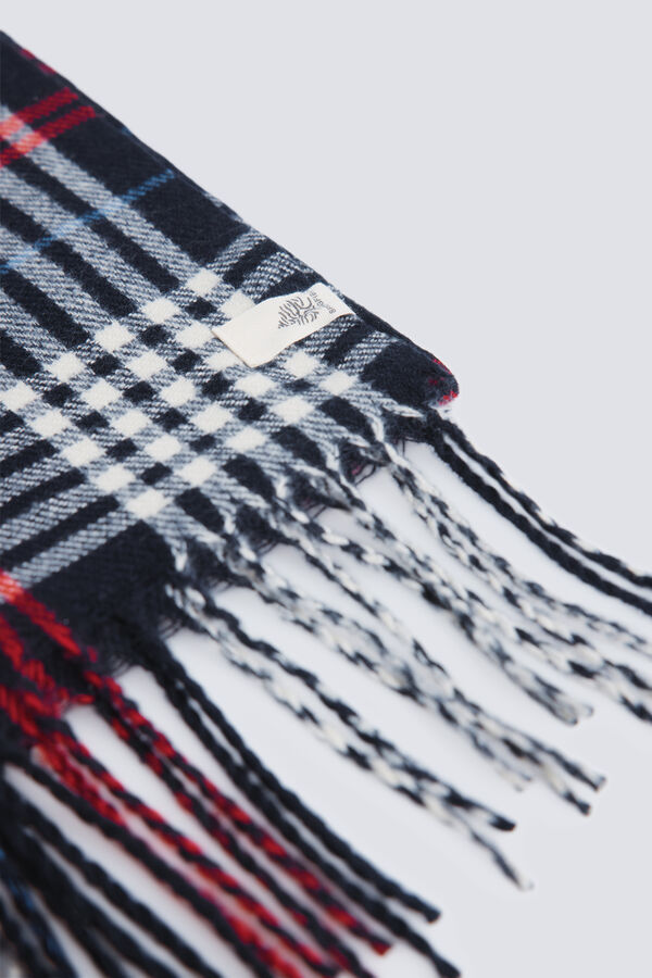 Springfield Bufanda cuadros tart&aacute;n azul