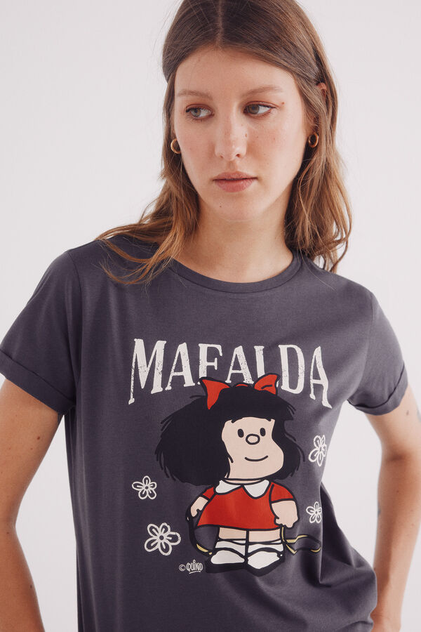 Springfield Camiseta "Mafalda" gris