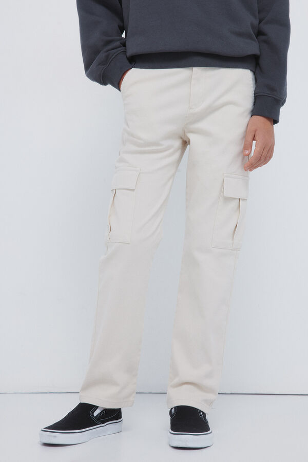 Springfield Kids Crian&ccedil;a de carga cal&ccedil;as chino branco
