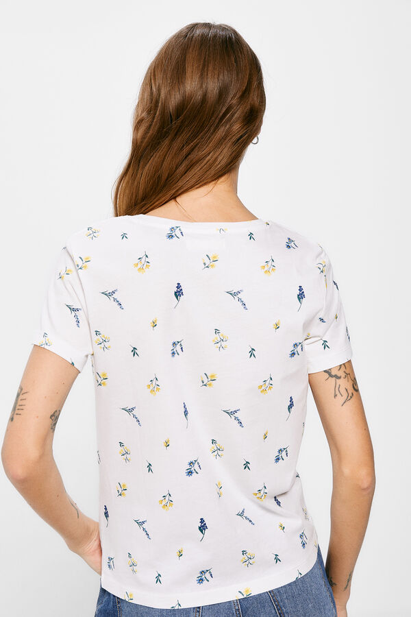 Springfield T-shirt Estampada Lace Ombros castanho