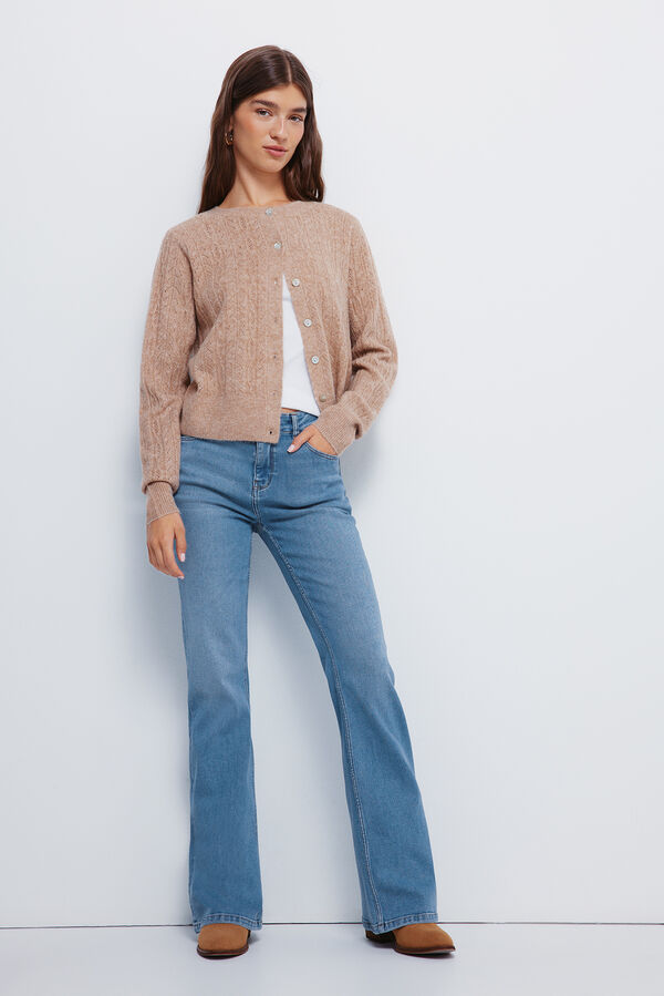 Springfield Cardigan pointelle nude