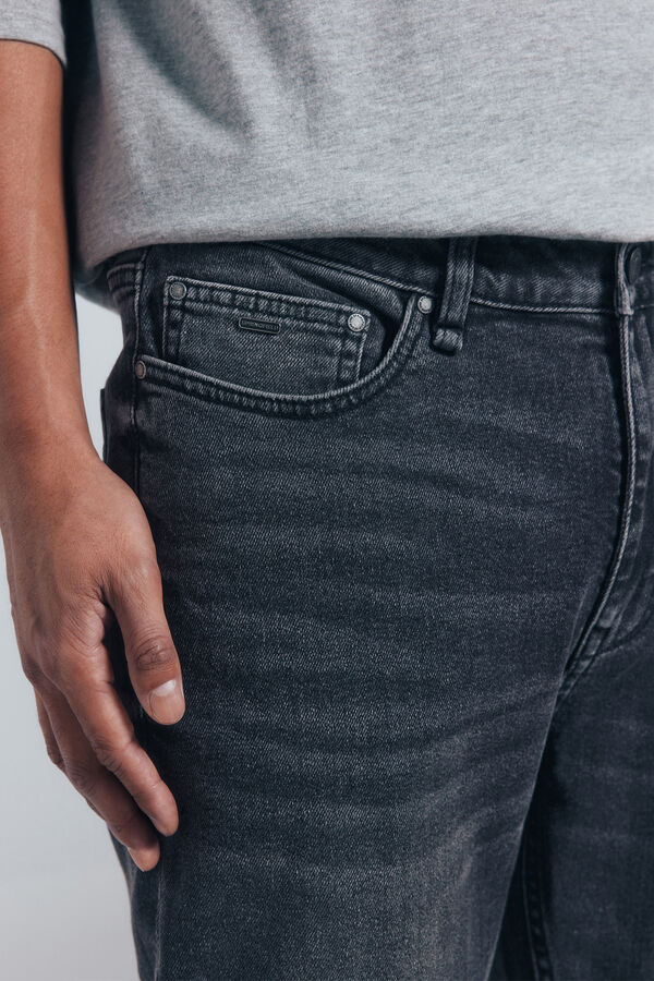 Springfield Jeans skinny gris oscuro lavado gris
